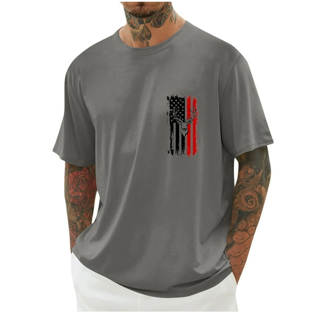 Tops para hombre, blusas y camisas de cuello redondo y manga corta para hombre, blusas casuales de cuello redondo con estampado de moda para hombre, blusas de cuello redondo y manga corta, camisas par
