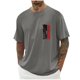 thumbnail image 1 of Tops para hombre, blusas y camisas de cuello redondo y manga corta para hombre, blusas casuales de cuello redondo con estampado de moda para hombre, blusas de cuello redondo y manga corta, camisas par, 1 of 5