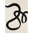 thumbnail image 3 of Abani Abstract Beige/Black Area Rug - 4'x6' - Modern Curved Line Design - Deco Collection - Easy to Clean - Durable for High Traffic Areas - Bedroom, Office & Kitchen - Medium Pile, 3 of 7