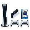 Sony Playstation 5 Disc Version Console with Extra White Controller, DualSense Charging Station and Surge Pro Gamer Starter Pack 11-Piece Accessory Bundle
