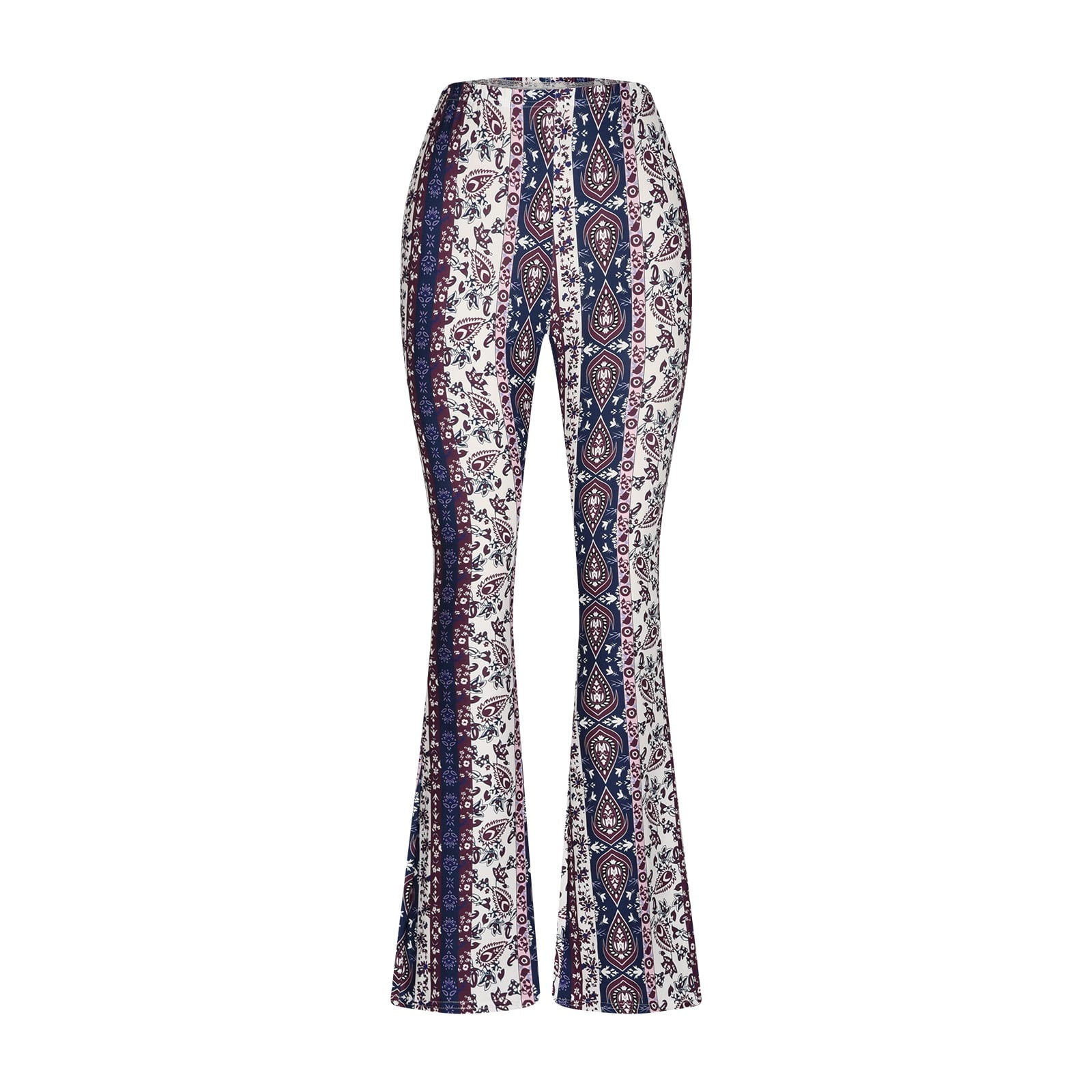 Leesechin Women High Waisted Fit Flare Ethnic Paisley Floral Leesechin Women High Waisted Fit Flare Ethnic Paisley Floral