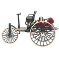 thumbnail image 4 of Adornos de modelo de triciclo clásico a escala 1:12, modelo de coche de aleación retro de alta simulación, decoración para el hogar, color verde., 4 of 14