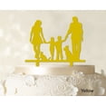 thumbnail image 1 of Family Cake Topper Personalized Silhouette Cake Topper Color Option Available 6-8 Inches Wide, 1 of 1