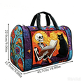 thumbnail image 2 of Women's Quilted Weekender Duffel Bag,Foldable Lightweight Travel Tote for Overnight Gym, Halloween Spooky Pattern (18x9 Inches), 2 of 5