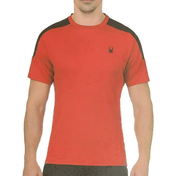 Spyder Men's Active Short Sleeve Tee T-Shirt ProWeb (Red, Large)