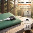 thumbnail image 7 of Solar Charger Foldable, 10W Portable Solar Panel for Camping Hiking, 3 Fold USB Phone Charger with Carabiners, Outdoor Photovoltaic Panel 5V for Smartphone Power Bank, 7 of 7