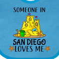 thumbnail image 4 of Inktastic Someone in San Diego Loves Me Boys or Girls Baby Bib, 4 of 4