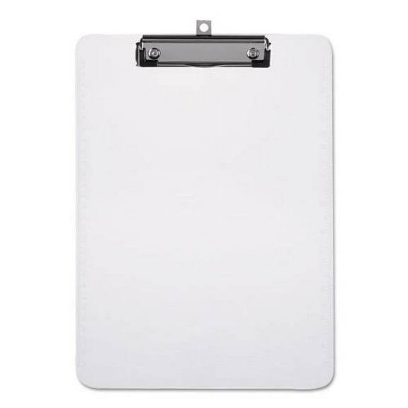 Plastic Clipboard with Low Profile Clip, 0.5" Clip Capacity, Holds 8.5 x 11 Sheets, Clear | Bundle of 2 Each