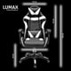 thumbnail image 3 of Silla Gamer Ergonómica Giratoria con Ángulo de Inclinación Máxima de 155 Grados Soporta hasta 110 Kilos Lumax Color Blanco con Negro, 3 of 8