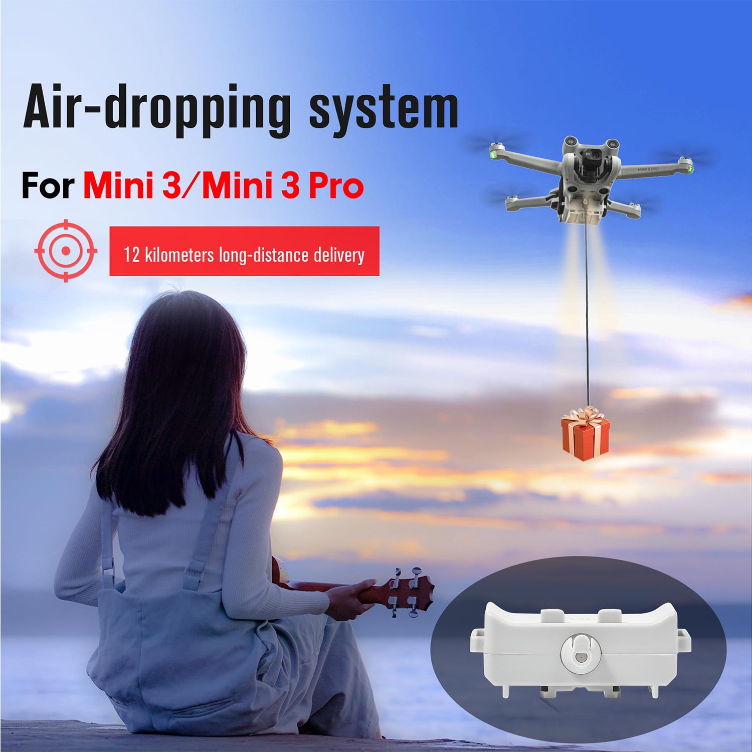 drone fishing lure drop Remote Thrower and the endurance time will be reduced.Please pay attention to fight safety Airdrop Fishing Bait Drop Drone