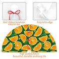 thumbnail image 4 of Yiaed Orange Lemon Print Christmas Tree Skirt , Tree SkirtsTree Mat for Christmas Winter Holiday Indoor Decorations-30", 4 of 7