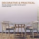 thumbnail image 5 of Mantel de Picnic, Manteles de Vinilo Redondos de 54" Ajustados Impermeables con Respaldo de Felpa para Comedor Camping al Aire Libre, Gris/Blanco, 5 of 6
