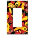 thumbnail image 1 of Single Gang Rocker OVERSIZE Wall Plate - Red & Yellow Peppers, 1 of 2