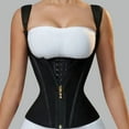thumbnail image 4 of VISALY women's bodysuit tops, Ladies Latex High Elastic Waist Zipper Button Retro, High Waisted Womens Underwear Womens Briefs Underwear High Waist Womens Cotton Underwear High Waist, Black,X-S, 4 of 10