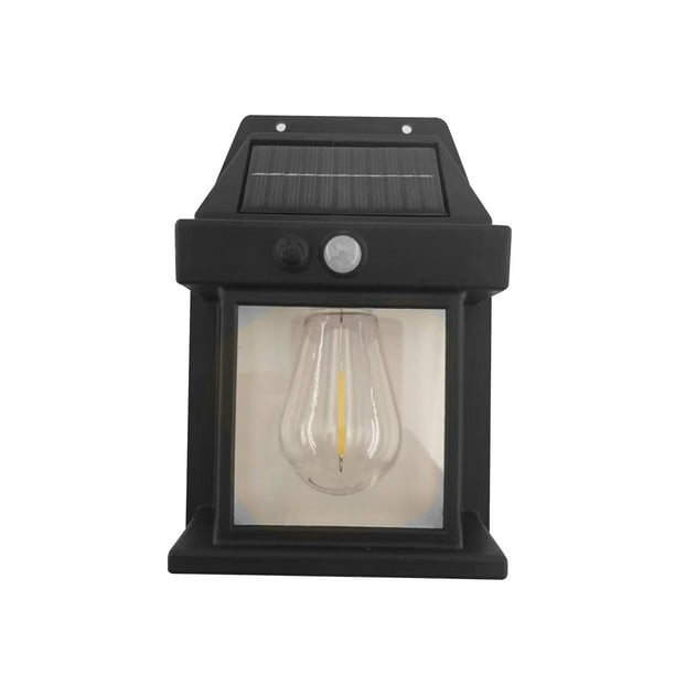 Lámpara de pared solar Sunnimix Aplique de Luz de pared LED Negro Luz de pared al aire libre