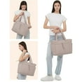 thumbnail image 2 of Tote Bags Packet Pouch for Women, Portable Shoulder Handbags with Cup Holder and Laptop Compartment, Quilted Travel Work Camping Equipment Bag,b, 2 of 3