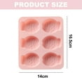 thumbnail image 2 of Diy baking tray 6 even cartoon fish cake mold household silicone baking tools ice cube.pink, 2 of 6