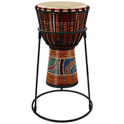 - Lightweight Carbon-Steel Djembe Floor Stand, Portable Travel-Ready Percussion Support for 8.5"–12" Drums (Adults & Beginners)