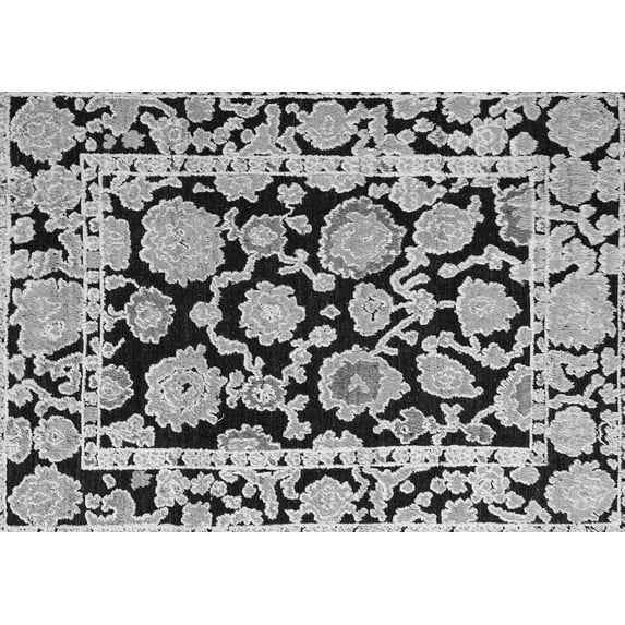 Ahgly Company Indoor Rectangle Abstract Gray Modern Area Rugs, 5' x 8'