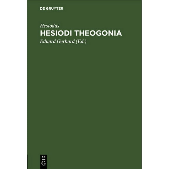 Hesiodi Theogonia, (Hardcover)