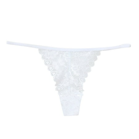 

Sexy Panties For Women Lace Briefs Low Rise Panties Crochet Lace Up Panty G String Lingerie Underwear Seamless Sport Thong Sexy Panties Low Rise Breathable Stretchy No Show White L
