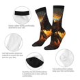 thumbnail image 4 of Balery Cool Black Eagle Calcetas Largas con Estampado para Hombre y Mujer – Suaves y Transpirables, Talla Única (US 5-11), 4 of 6
