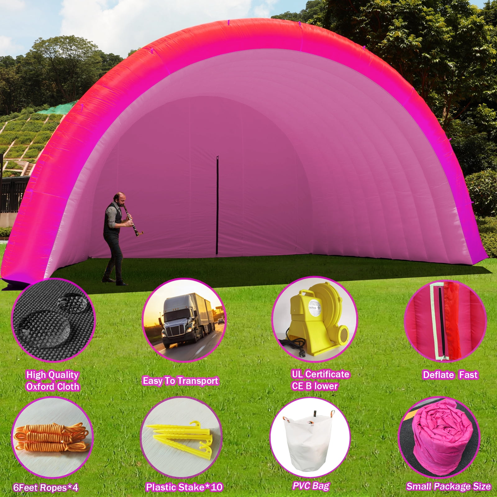 Xmaybang Inflatable Arch Tent with Blower, Oxford Cloth