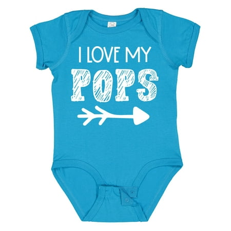 

Inktastic I Love My Pops with Arrow Boys or Girls Baby Bodysuit