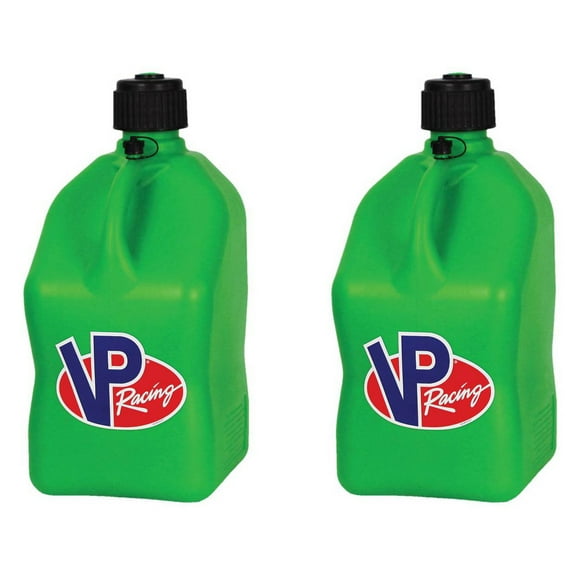 VP Racing Fuels Motorsport 5.5 Gallon Square Utility Jugs, Green (2 Pack)
