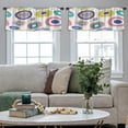 thumbnail image 4 of LALILO Kitchen Curtain Valance Colorful Summer Polka Dot Rod Pocket Window Curtain 52"x 18" Set of 2, 4 of 5