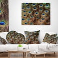 thumbnail image 4 of Designart Peacock Bird Tail Feathers in Close Up - Animal Throw Pillow - 12x20, 4 of 5
