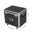 thumbnail image 2 of Aluminum Alloy File Lock Box, Hand pull File Case Locking Mobile Business Box 2 Wheels, 2 of 11
