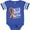 Football Blue and White, variant on Never Stop Fighting Leukemia Awareness Orange Ribbon Boys or Girls Baby Bodysuit