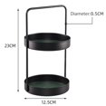 thumbnail image 1 of Two Tier Leather Pad Rectangle//Square Metal Storage Tray for Sundries Cosmetics Jewelry Dessert Tea Storage Toy Tissue, 1 of 6