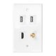 thumbnail image 2 of Hub de pared con puerto HDMI 2 + USB 1 estándar de EE. UU. para una mejor conectividad en edificios de oficinas, 2 of 8