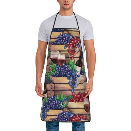

Junzan Glasses Of Red Wine 1 Print Kitchen Cooking Aprons Chef Apron for Men and Women Professional for Cooking Bib Aprons for Kitchen/Crafting/BBQ/Drawing