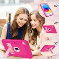 thumbnail image 5 of AVAWO Case for New iPad (A16) 11th Generation 11 Inch 2025 & iPad 10th Generation 10.9" 2022, Heavy Duty Military Grade Shockproof Rugged Protective Cover, Rose+Pink, 5 of 8