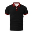 thumbnail image 5 of WAVSUF Men Lapel polo Shirt Soft Pique Polos for Mens Button T-Shirt Black Size 3XL, 5 of 5