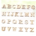 thumbnail image 3 of OULII 52pcs Alphabet Wood Chip Unfinished Blank Letters for Woodwork Craft Sign Making Plaques, 3 of 8