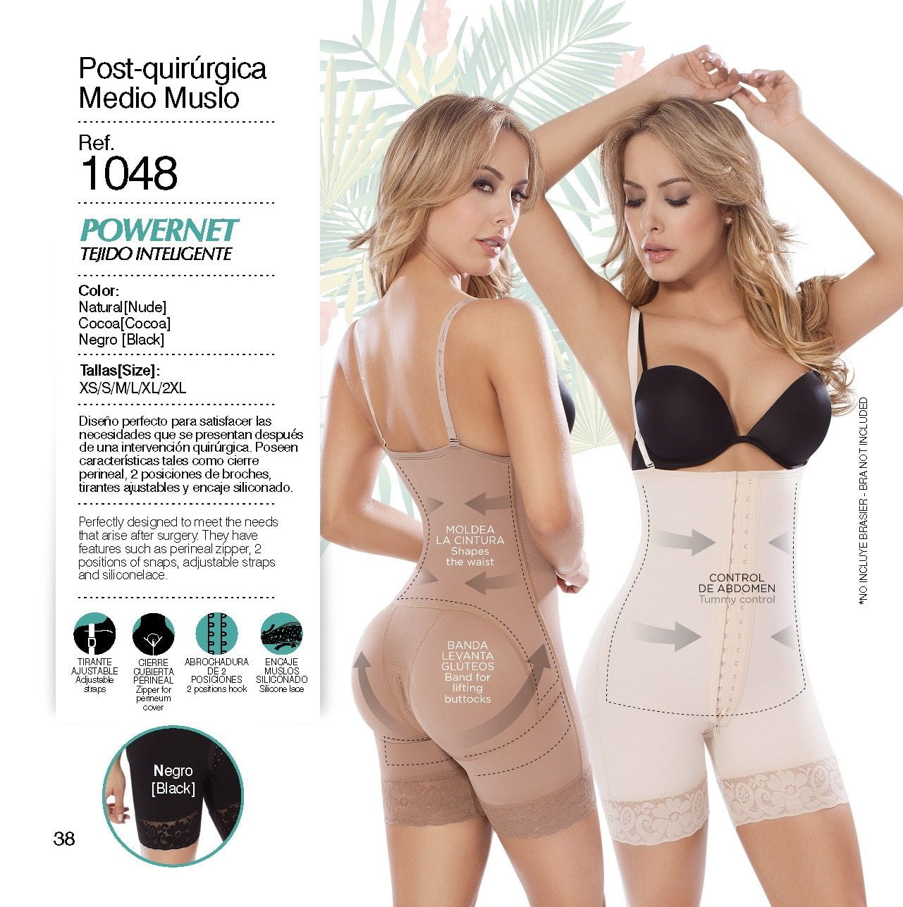 Post Surgery Body Shaper with Bust Half Thigh Leg Front Opening and Sleeves  – Silvia Eichler