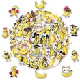 thumbnail image 5 of vlrwzc Yellow Banana Stickers 50Pcs Funny Banana Series Decals Waterproof Vinyl Cartoon Decals For DIY Helmet Guitar Phone Laptop Stickers, 5 of 7