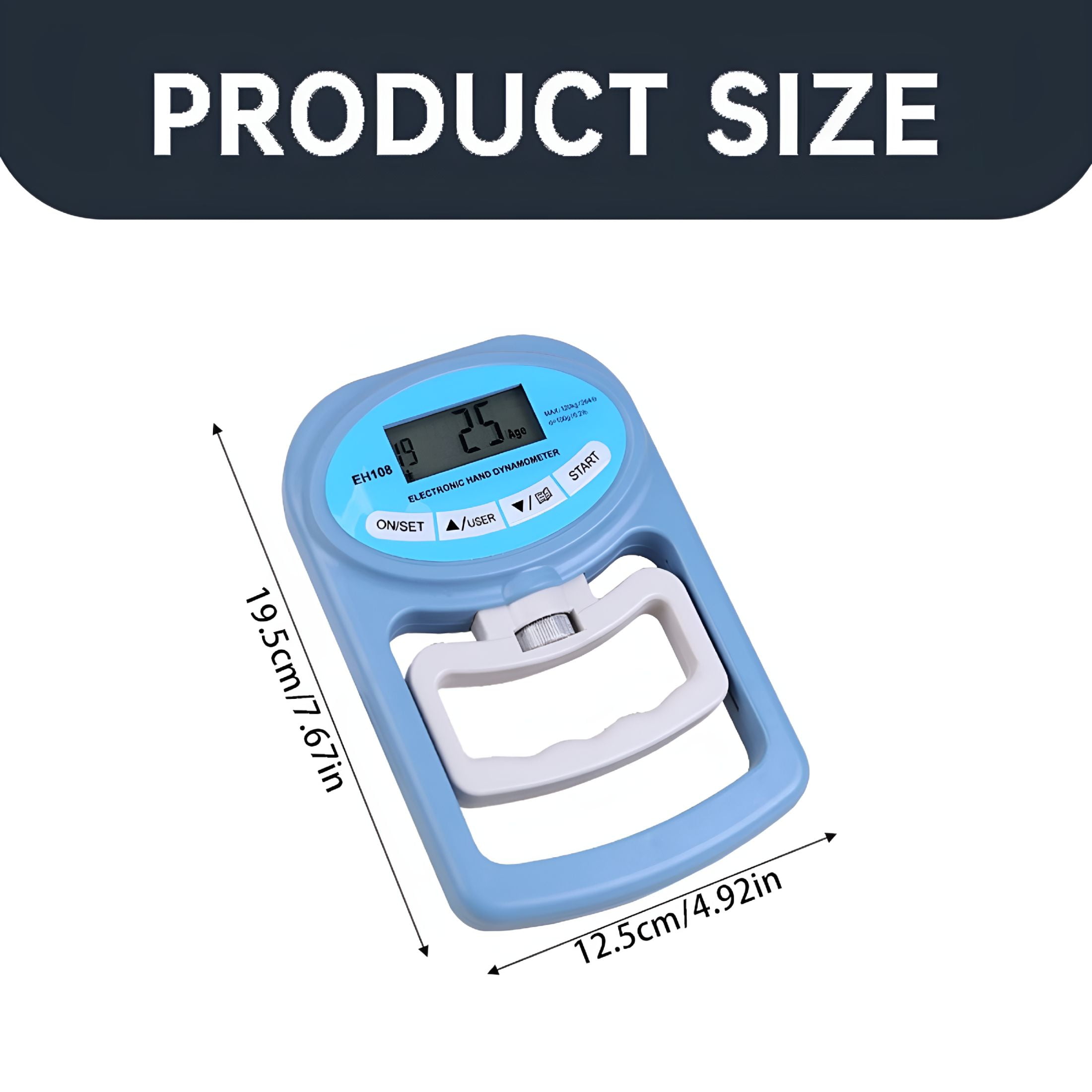 BESTSKY 2026 New Hand Dynamometer Grip Strength Trainer Electronic Hand Grip Strength Tester Grip Strengthener Hand Exerciser Meter Digital Hand Grip Training Gauge 396 Lbs for Sport Home School
