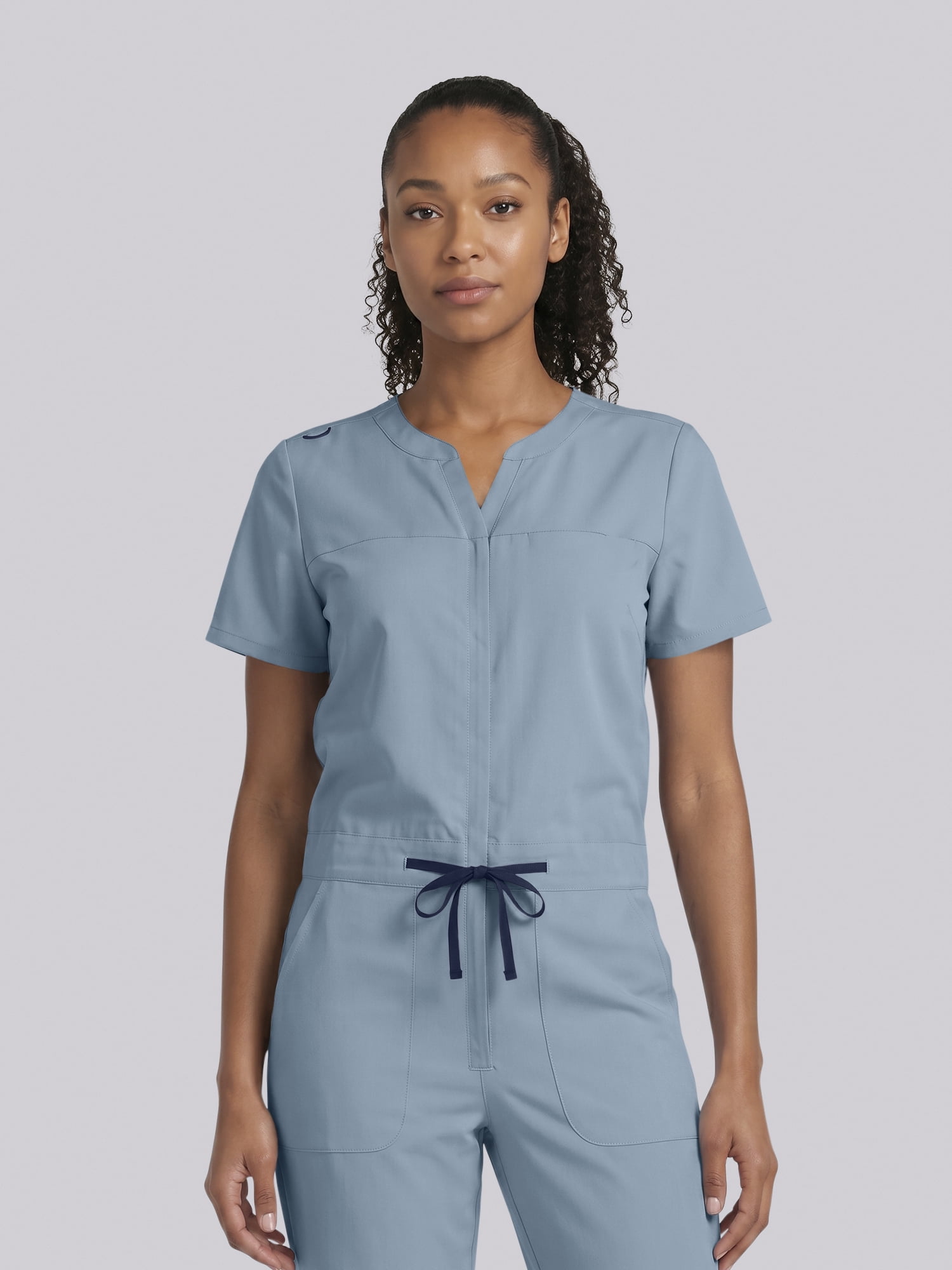 Scrubstar Ultimate Women’s Antimicrobial Drawstring Straight Leg Scrub Jumpsuit, Sizes XS–2XL