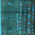 thumbnail image 1 of Ahgly Company Indoor Square Solid Turquoise Blue Modern Area Rugs, 7' Square, 1 of 4