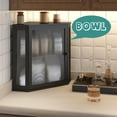thumbnail image 6 of Corner Bread Box for Kitchen Counter, Bamboo Wood Large Capacity Bread Storage Bin with Acrylic Wavy Door Panel (Black, Extra Large), 6 of 7