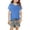 Blue, variant on Girls Loose Fit Casual Short Sleeve Tee with Delicate Lace Detail for Spring and Summer T-Shirts Kids Short Sleeve Crewneck Solid Basic Tees Casual Tops