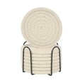 thumbnail image 2 of Cotton Rope Woven Placemat Table Decor - Circular Thickened Insulation Pot Mat Natural Fiber Design Ideal for Dining Tables Heat Resistant for Hot Dishes, 2 of 8