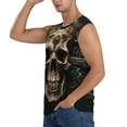 thumbnail image 2 of Disketp Metal Style Horned Skull Sleeveless Tshirts for Men, Muscle Shirts for Men Dry Fit Tank Top-Small, 2 of 5