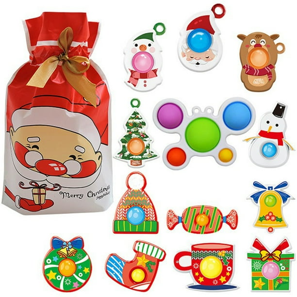Cuenta Regresiva De Adviento De Navidad, 24 Días, Conjunto De Juguetes De Burbujas De Empuje, Juguetes De Alivio Del Estrés Sensorial De Navidad, Regalos Sorpresa, Juguetes De Caja Ciega Yuarrent HA046899-01