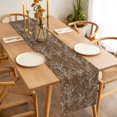 thumbnail image 3 of Brown Botanical Table Runner - 108 Inch Long Vintage Floral Plants Branch Cotton and Linen Blended Dress Scarves Farmhouse Table Runner for Kitchen Dining, Coffee Table, 13" x 108", 3 of 8